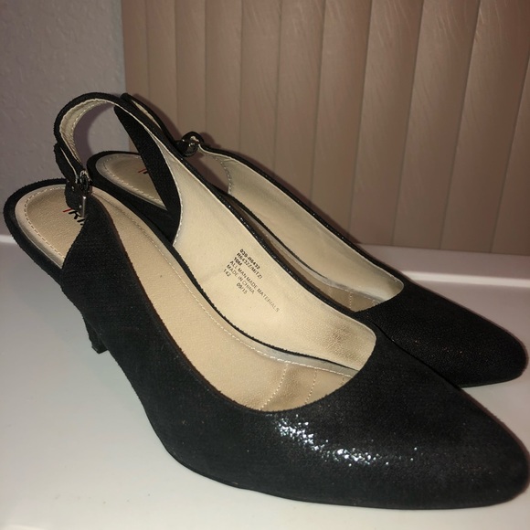 sparkling black heels